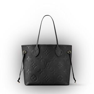 ISO Louis Vuitton Black Embossed Monogram Leather Tote